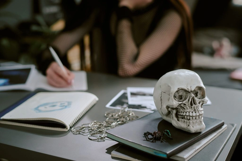 Ghostwriter drafting a manuscript